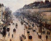 卡米耶毕沙罗 - Boulevard Montmartre, Winter Morning